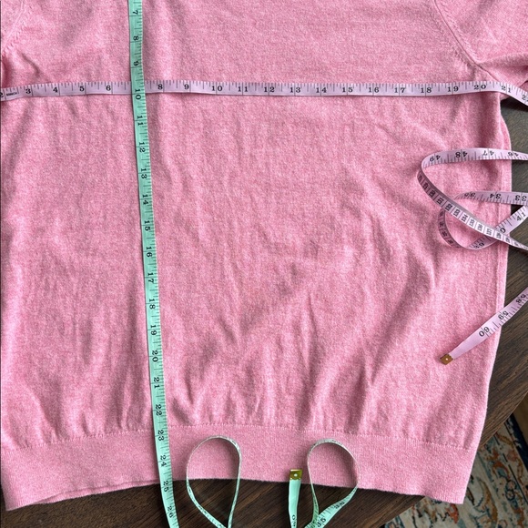 J. Crew Cashmere Blend Pink Top XL Short-Sleeve Sweater Pink Lady Balletcore - Picture 14 of 14